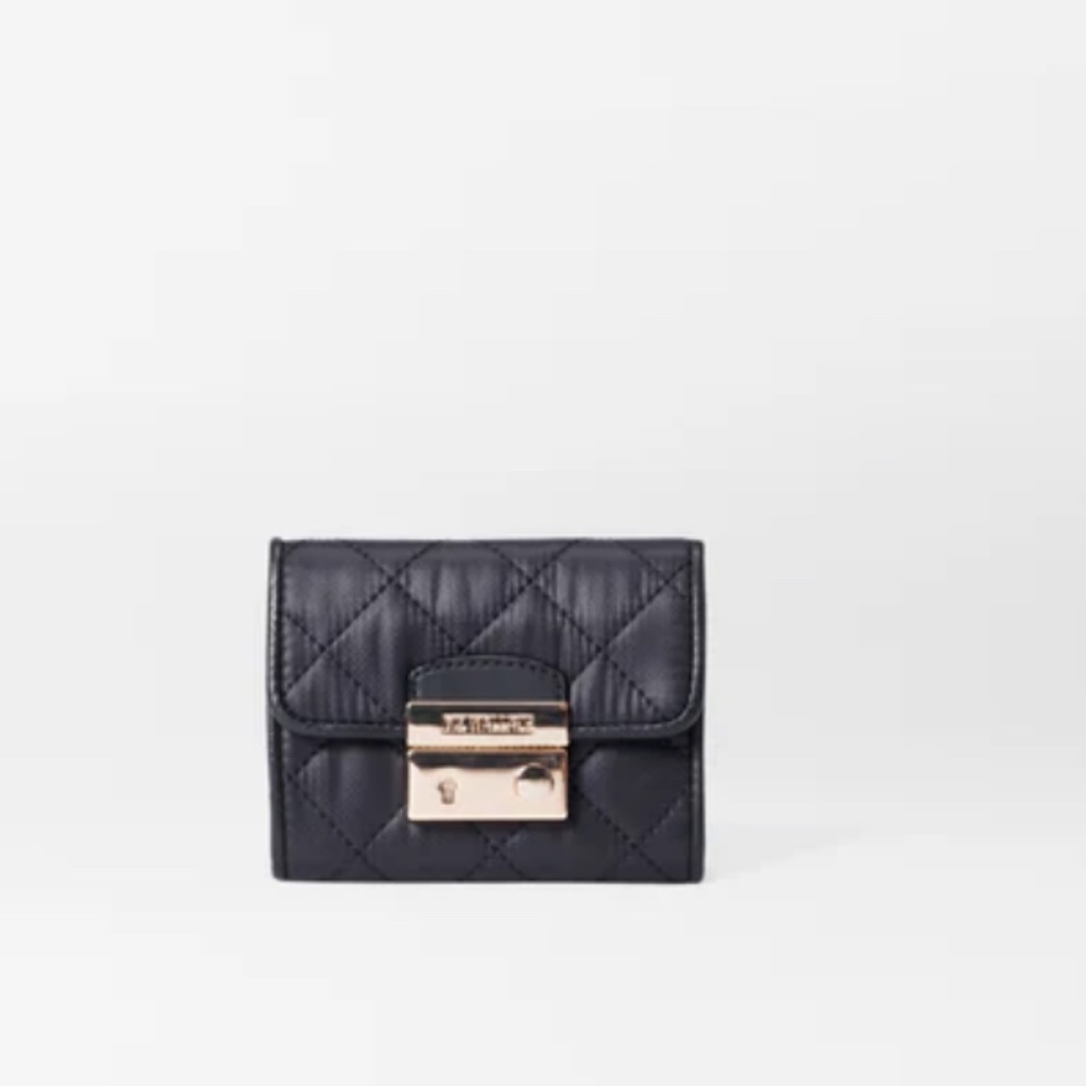 MZ Wallace Black Quilted Wallet